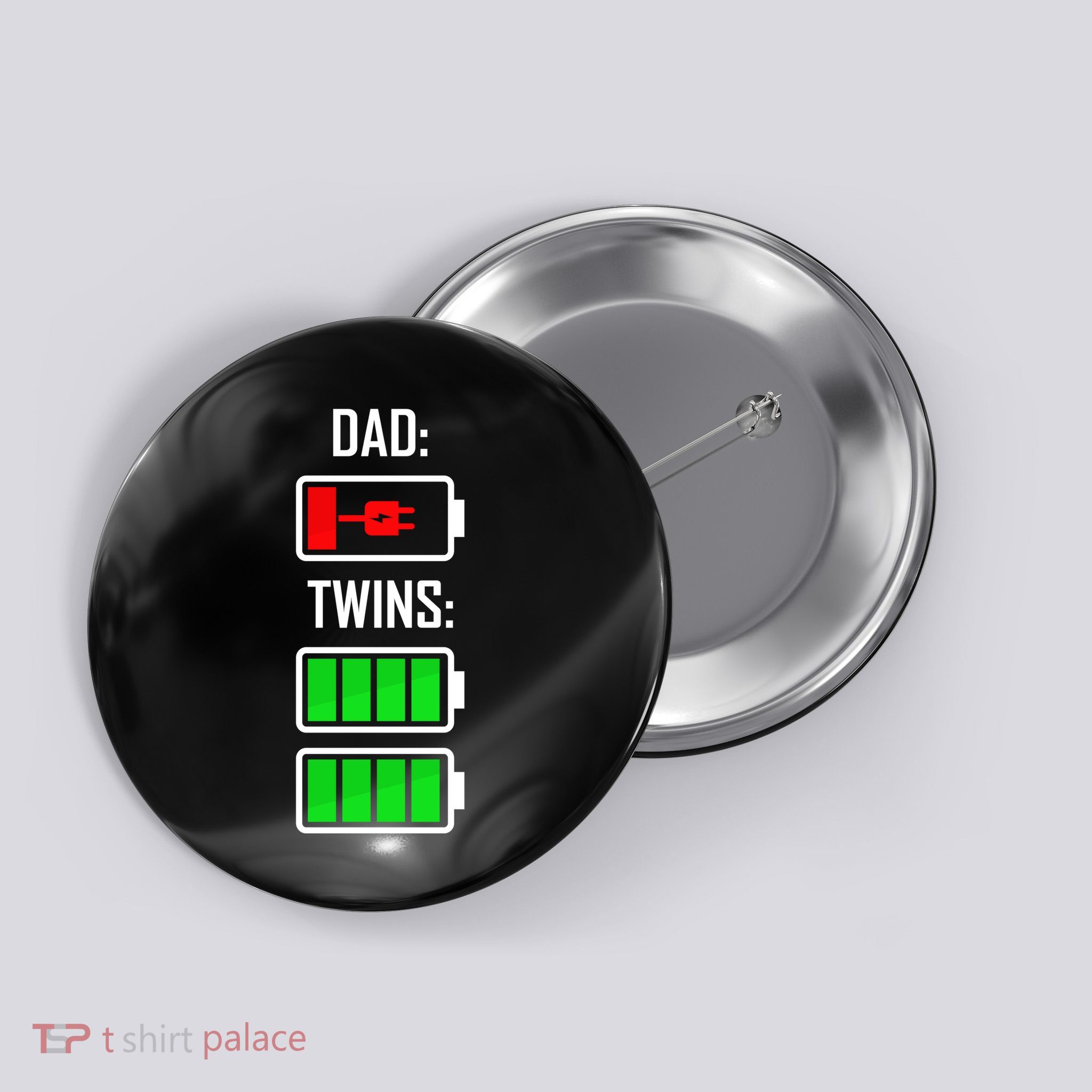 Dad Of Twins Button