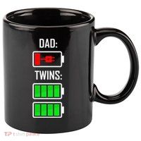 Dad Of Twins 11oz C Handle Ceramic Mug