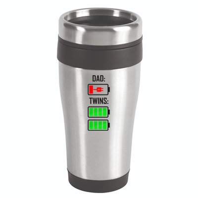 Dad Of Twins 16oz Travel Tumbler
