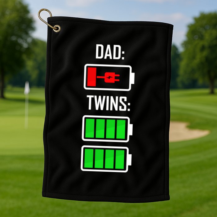 Dad Of Twins Golf Towel