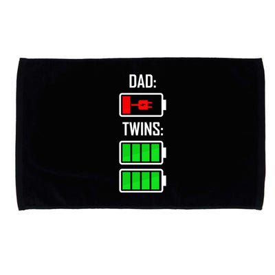 Dad Of Twins Microfiber Hand Towel