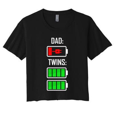 Dad Of Twins Crop Top
