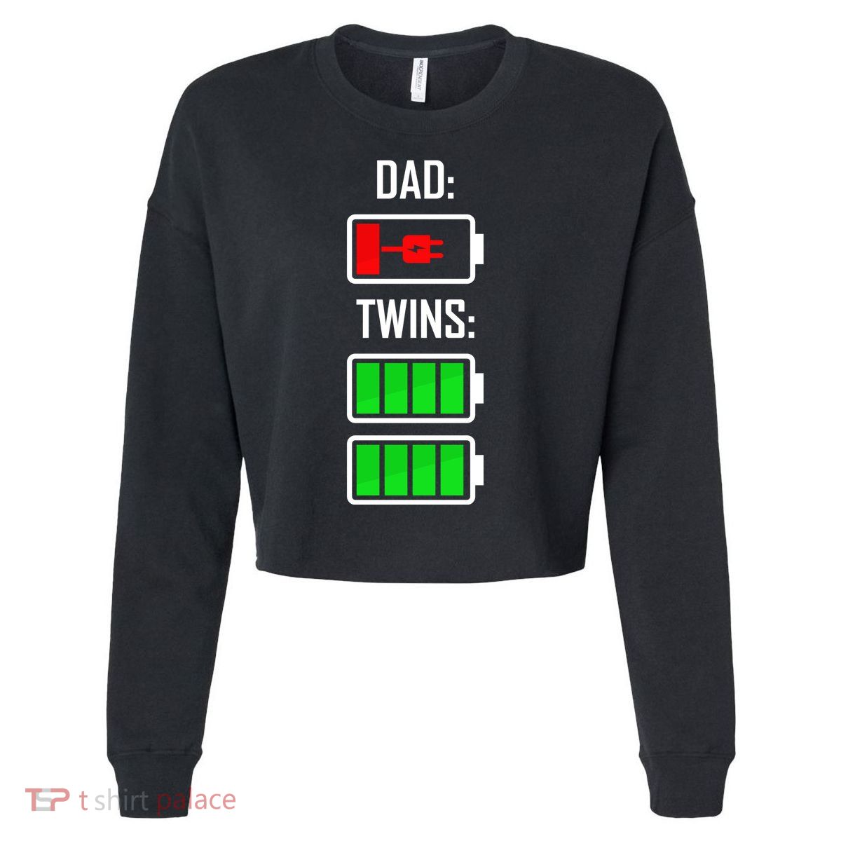 Dad Of Twins Cropped Pullover Crew