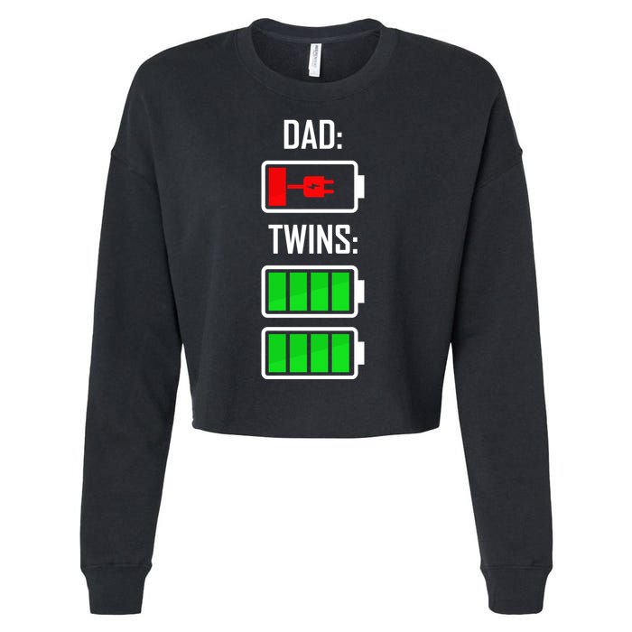 Dad Of Twins Cropped Pullover Crew