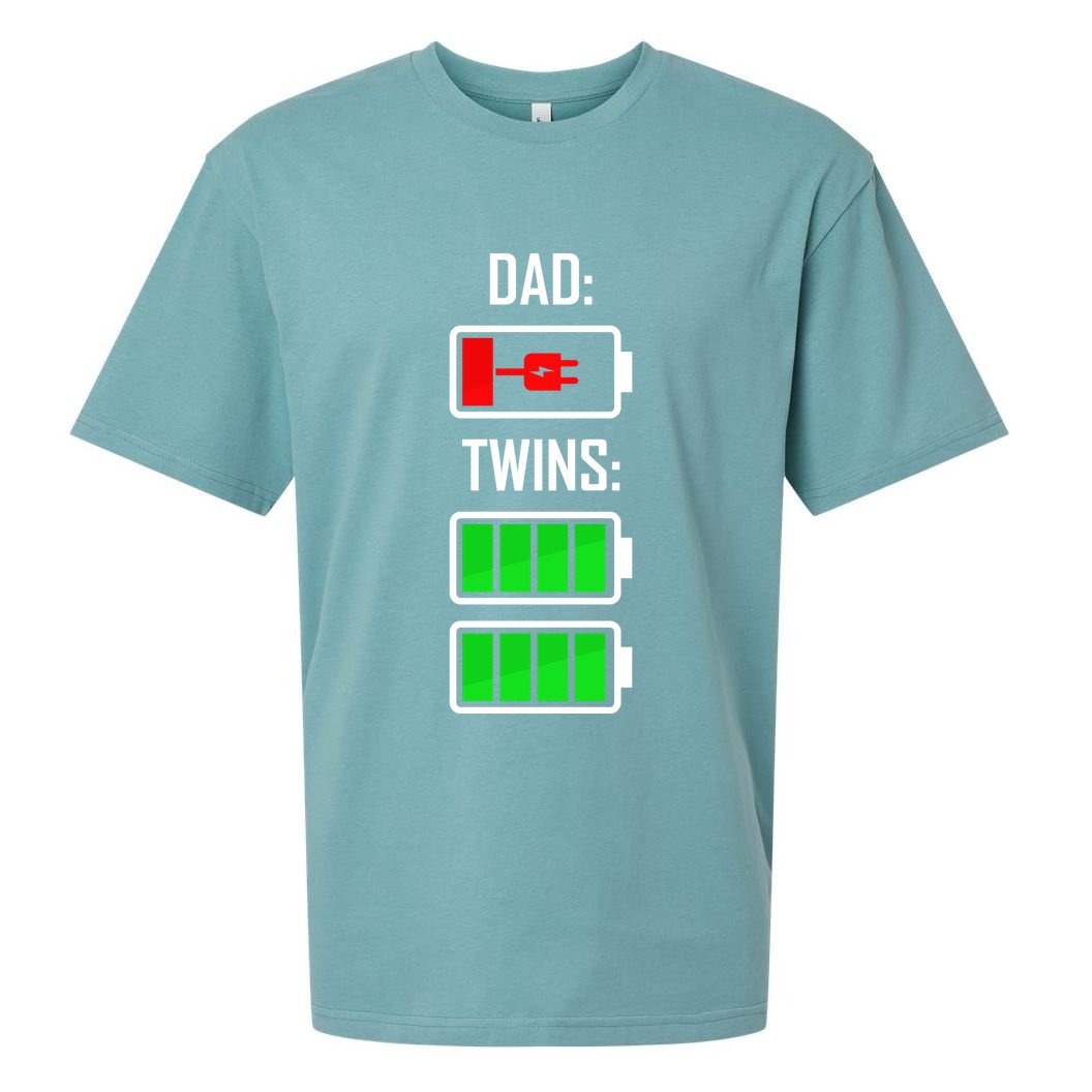 Dad Of Twins Sueded Cloud Jersey T-Shirt
