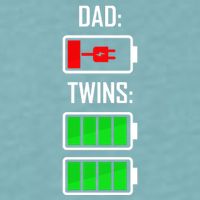 Dad Of Twins Sueded Cloud Jersey T-Shirt