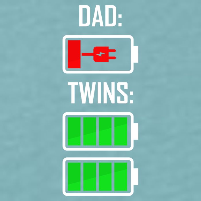 Dad Of Twins Sueded Cloud Jersey T-Shirt
