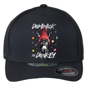 Dominick The Donkey Christmas Funny Xmas Donkey Lover Flexfit Unipanel Trucker Cap