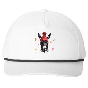 Dominick The Donkey Christmas Funny Xmas Donkey Lover Snapback Five-Panel Rope Hat