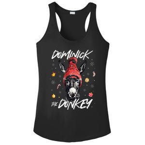 Dominick The Donkey Christmas Funny Xmas Donkey Lover Ladies PosiCharge Competitor Racerback Tank