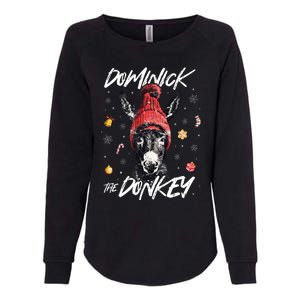 Dominick The Donkey Christmas Funny Xmas Donkey Lover Womens California Wash Sweatshirt