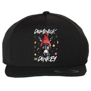 Dominick The Donkey Christmas Funny Xmas Donkey Lover Wool Snapback Cap