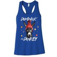 Dominick The Donkey Christmas Funny Xmas Donkey Lover Women's Racerback Tank