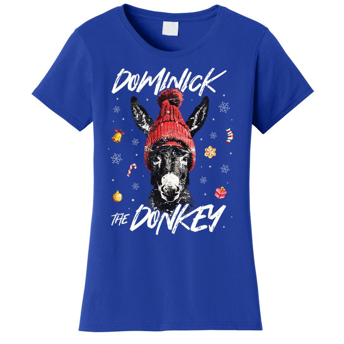 Dominick The Donkey Christmas Funny Xmas Donkey Lover Women's T-Shirt