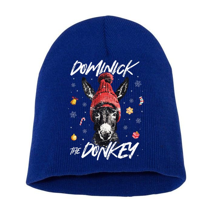 Dominick The Donkey Christmas Funny Xmas Donkey Lover Short Acrylic Beanie