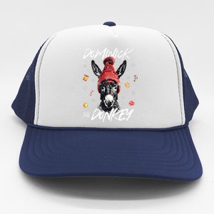 Dominick The Donkey Christmas Funny Xmas Donkey Lover Trucker Hat