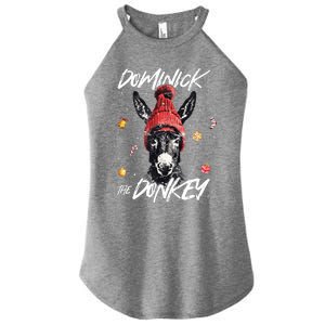 Dominick The Donkey Christmas Funny Xmas Donkey Lover Women's Perfect Tri Rocker Tank