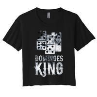 Dominoes Tiles Domino Player Dominoes Lover Women's Crop Top Tee