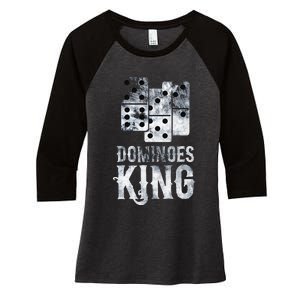 Dominoes Tiles Domino Player Dominoes Lover Women's Tri-Blend 3/4-Sleeve Raglan Shirt