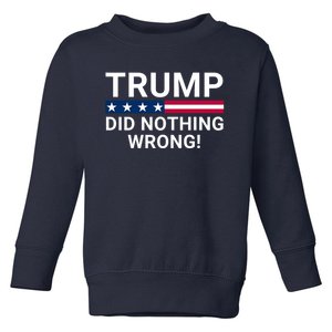 Donald Trump Did Nothing Wrong Toddler Sweatshirt