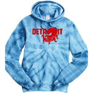 Down Town Detroit City Michigan Octopus Kraken Hockey Tie Dye Hoodie