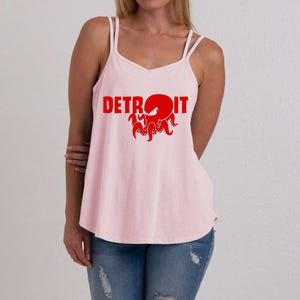 Down Town Detroit City Michigan Octopus Kraken Hockey Women's Strappy Tank