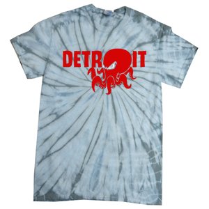 Down Town Detroit City Michigan Octopus Kraken Hockey Tie-Dye T-Shirt