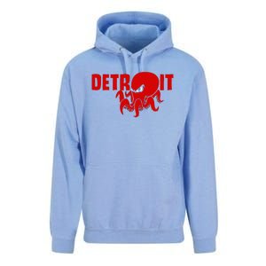 Down Town Detroit City Michigan Octopus Kraken Hockey Unisex Surf Hoodie