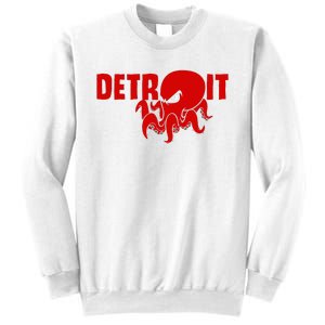 Down Town Detroit City Michigan Octopus Kraken Hockey Sweatshirt