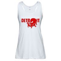 Down Town Detroit City Michigan Octopus Kraken Hockey Ladies Essential Flowy Tank