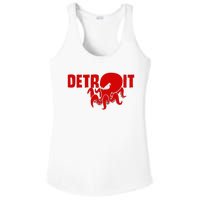 Down Town Detroit City Michigan Octopus Kraken Hockey Ladies PosiCharge Competitor Racerback Tank