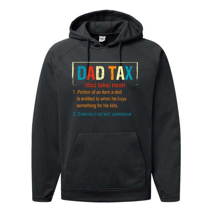 Dad Tax Definition Funny FatherS Day Boy Gift Performance Fleece Hoodie