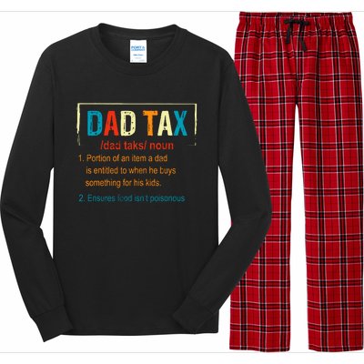 Dad Tax Definition Funny FatherS Day Boy Gift Long Sleeve Pajama Set