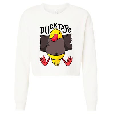 Duck Tape Cropped Pullover Crew