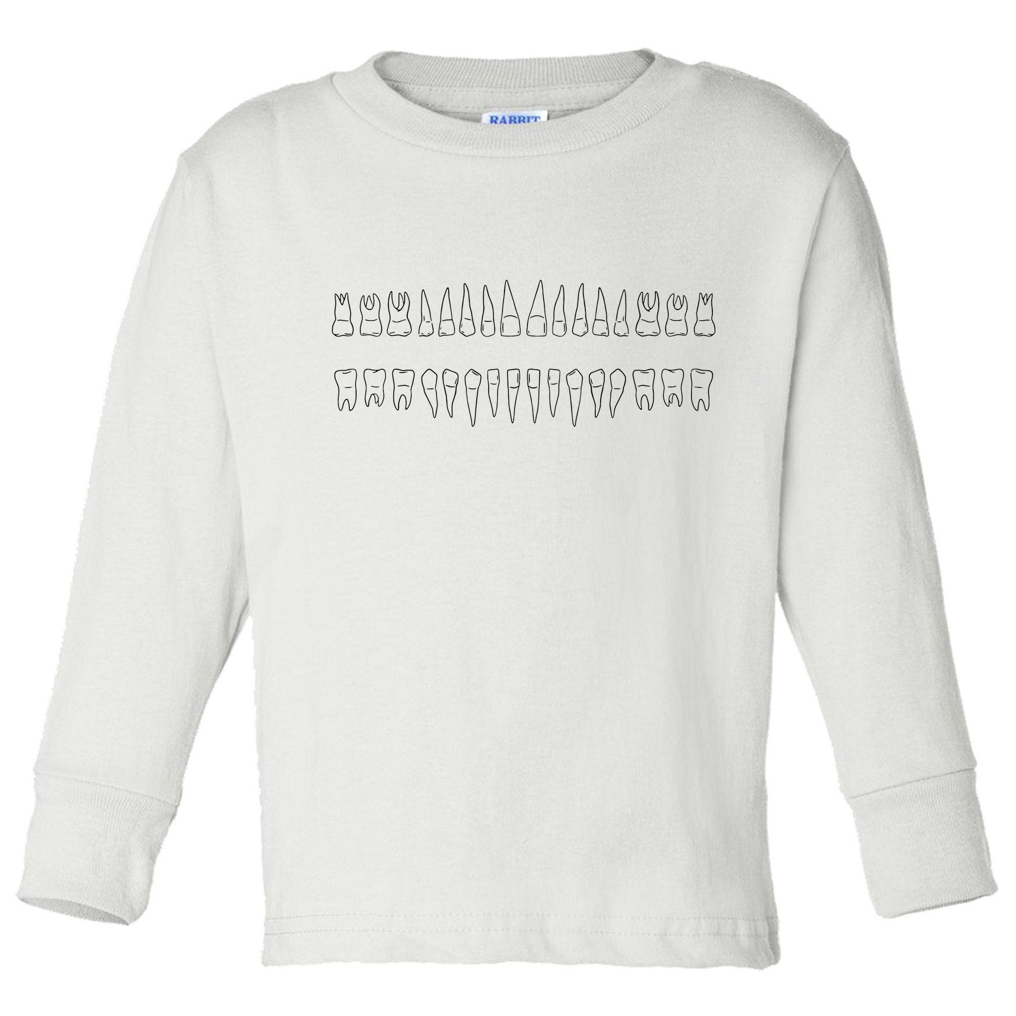 Dentist Teeth Toddler Long Sleeve Shirt
