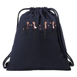 Donald Trump Dancing 2024 Patriotism Cute Gift Drawstring Bag