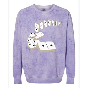 Dominoes Tiles Domino Player Dominoes Lover Colorblast Crewneck Sweatshirt