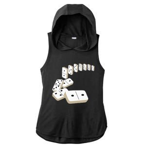 Dominoes Tiles Domino Player Dominoes Lover Ladies PosiCharge Tri-Blend Wicking Draft Hoodie Tank