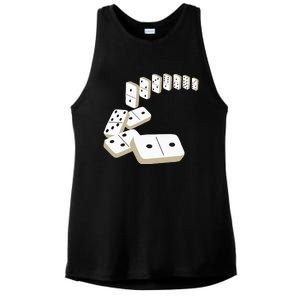 Dominoes Tiles Domino Player Dominoes Lover Ladies PosiCharge Tri-Blend Wicking Tank