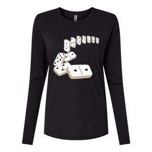 Dominoes Tiles Domino Player Dominoes Lover Womens Cotton Relaxed Long Sleeve T-Shirt