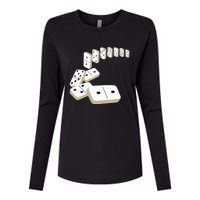 Dominoes Tiles Domino Player Dominoes Lover Womens Cotton Relaxed Long Sleeve T-Shirt