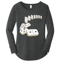 Dominoes Tiles Domino Player Dominoes Lover Women's Perfect Tri Tunic Long Sleeve Shirt