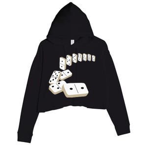 Dominoes Tiles Domino Player Dominoes Lover Crop Fleece Hoodie