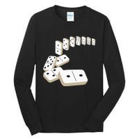 Dominoes Tiles Domino Player Dominoes Lover Tall Long Sleeve T-Shirt