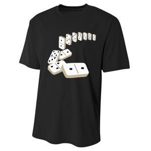 Dominoes Tiles Domino Player Dominoes Lover Performance Sprint T-Shirt