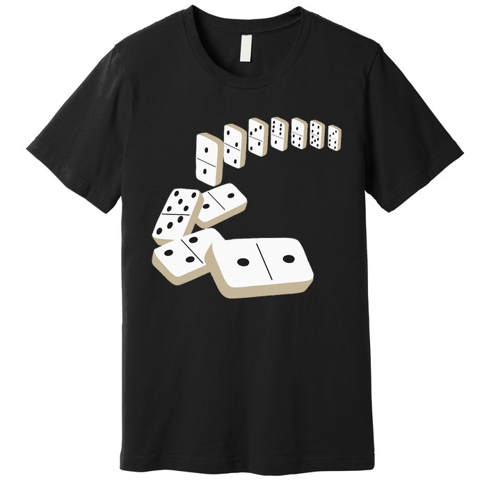 Dominoes Tiles Domino Player Dominoes Lover Premium T-Shirt