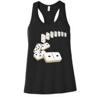 Dominoes Tiles Domino Player Dominoes Lover Women's Racerback Tank