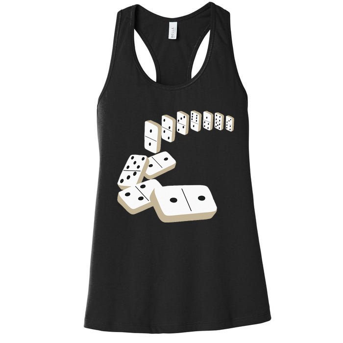 Dominoes Tiles Domino Player Dominoes Lover Women's Racerback Tank