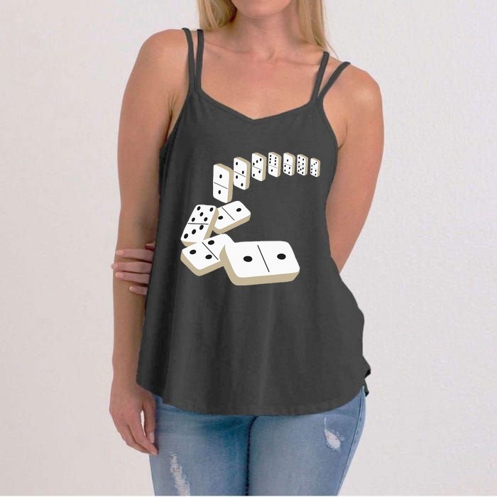 Dominoes Tiles Domino Player Dominoes Lover Women's Strappy Tank