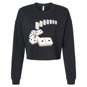 Dominoes Tiles Domino Player Dominoes Lover Cropped Pullover Crew